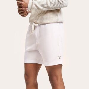 Maamgic Men’s White Casual Shorts Size XXL Elastic Waist Drawstring Pockets